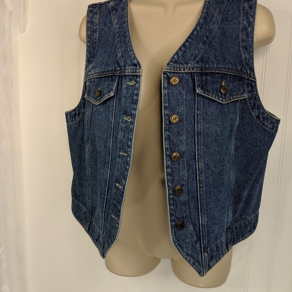 VINTAGE Bushwacker Denim Vest Sz S - Picture 7 of 15